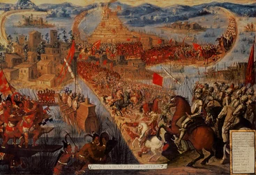 A conquista de Tenochtitlan, da série &39;Conquest of Mexico&39;